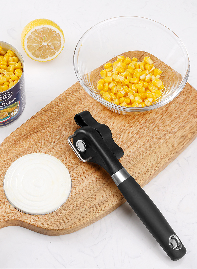 2pc Multifunctional Safe-Cut Can Opener - Smooth Edge, Ergonomic Handle(black) โ image 5