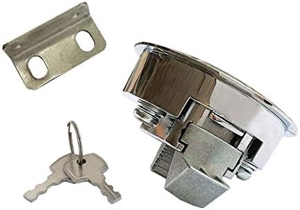 Zinc Alloy 2" Flush Pull Slam Latch Boat Hatch Round Deck for RV Yacht - Locking Style with Keys — image 5