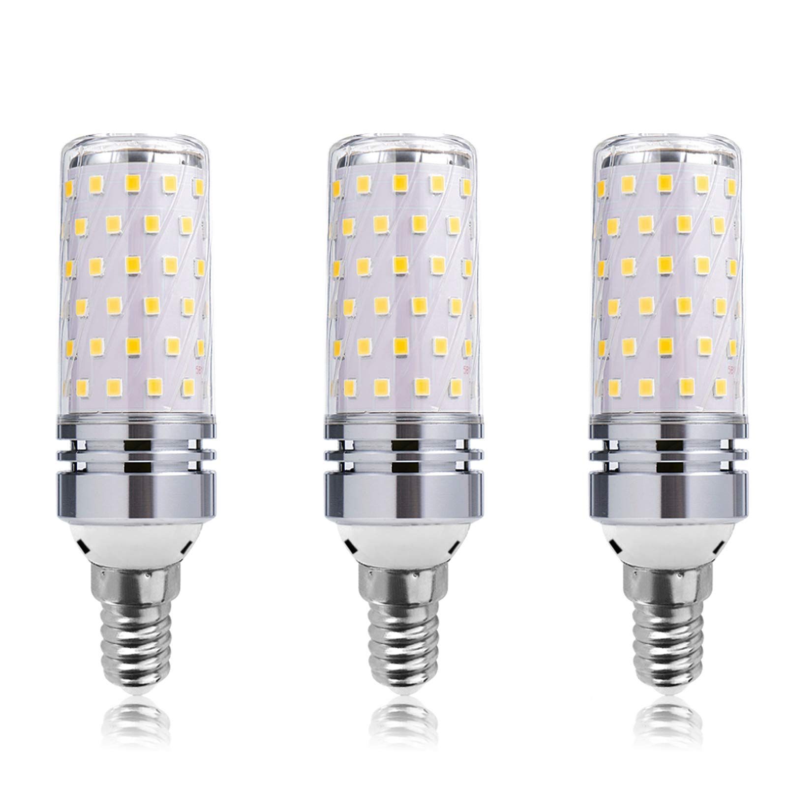 E14 LED Corn Bulbs 4000K, 16W Europe Base Candelabra LED Light Bulbs, Bright Light Bulbs for Home Lighting, Non-Dimmable-3PCS