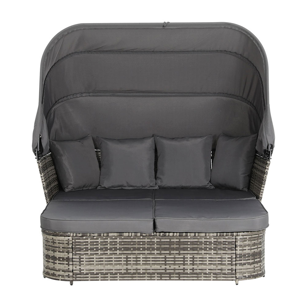 Gardeon Outdoor Sun Lounge Setting Patio Furniture Wicker Sofa Garden Day Bed — image 3