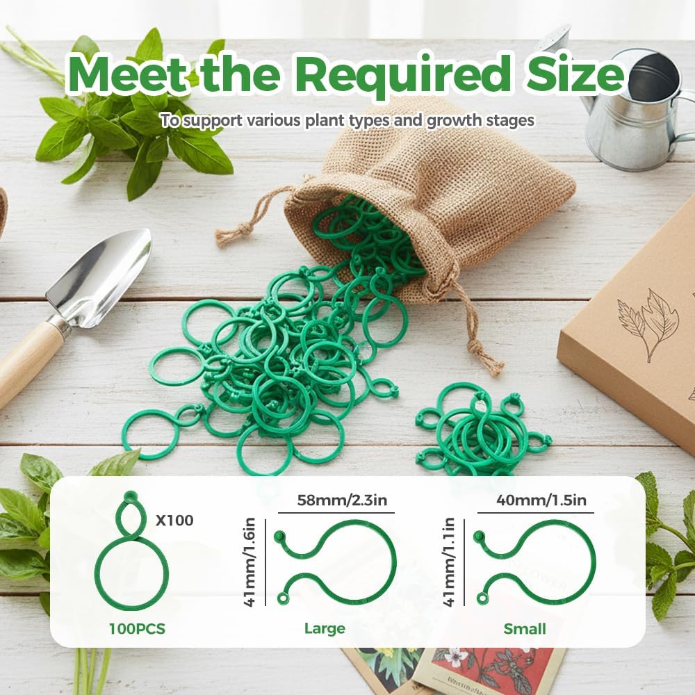 Plant Support Clips for Climbing Plants, Reable Garden Plant Support Plastic Clips for Tomatoes, Vines & Climbing Plants, Plant Fixing Clips for Vegetables — image 3