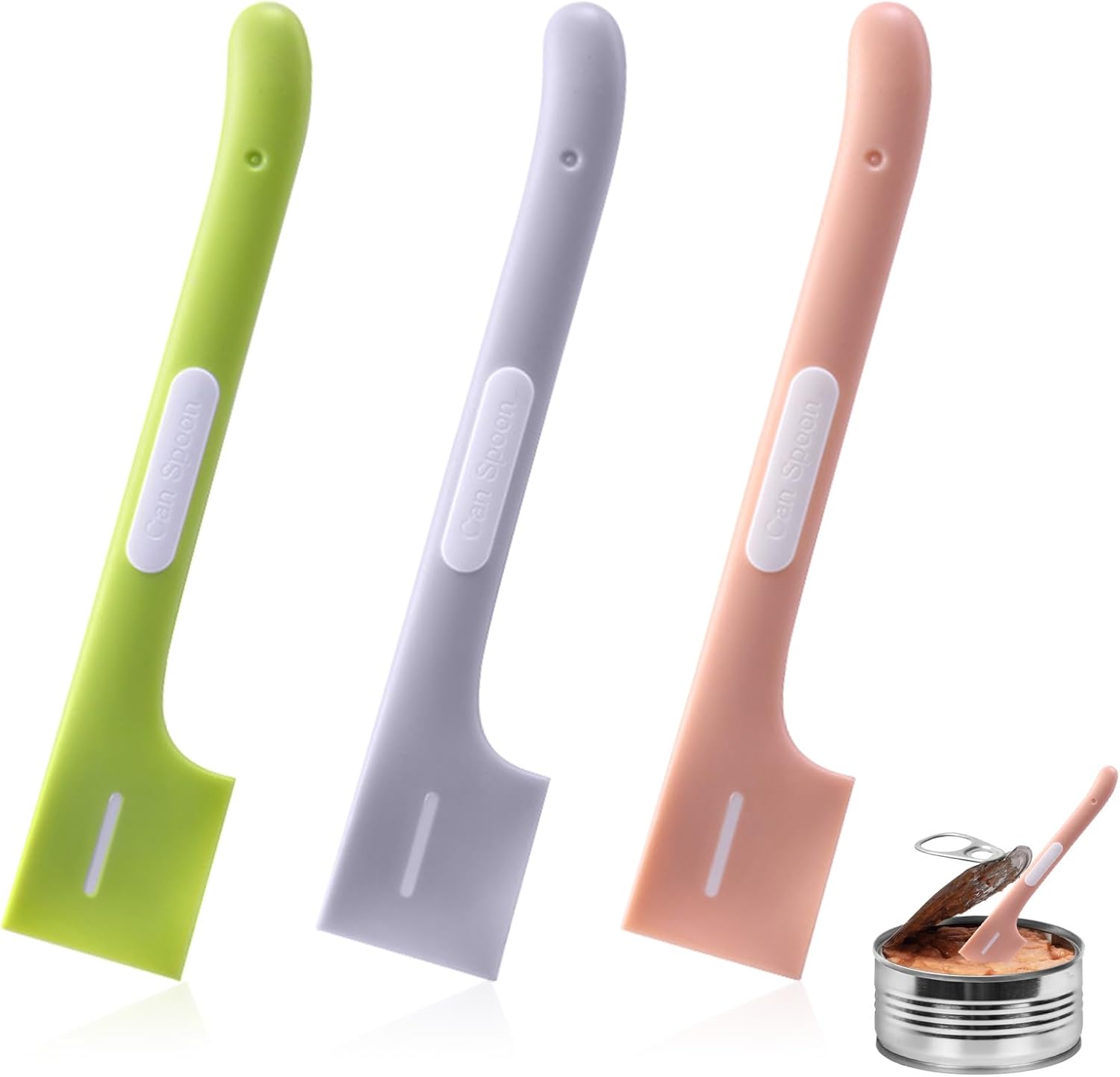 3 Pieces Silicone Kitchen Utensil Set with Heat-Resistant Spatulas and Pastry Brush for Cooking, Baking and Non-Stick Cookware, Multicolor