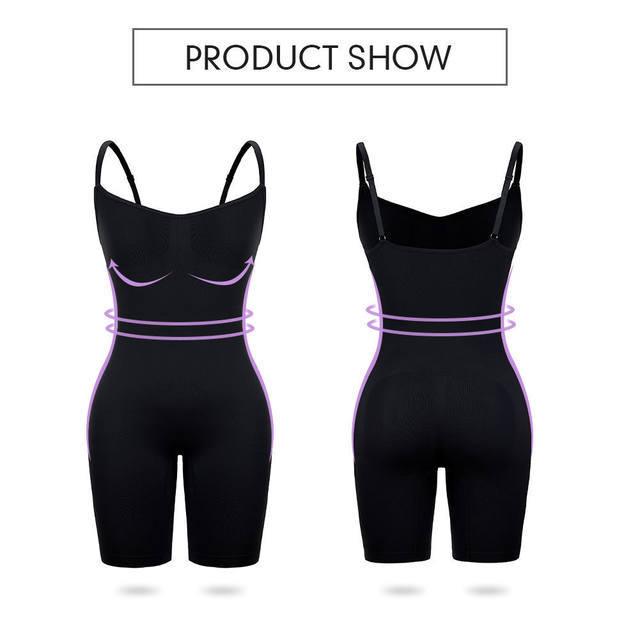 Size XXL Black Seamless Full Body Shaper for Women - Tummy Control, Butt Lifter & Thigh Slimmer Bodysuit โ image 2