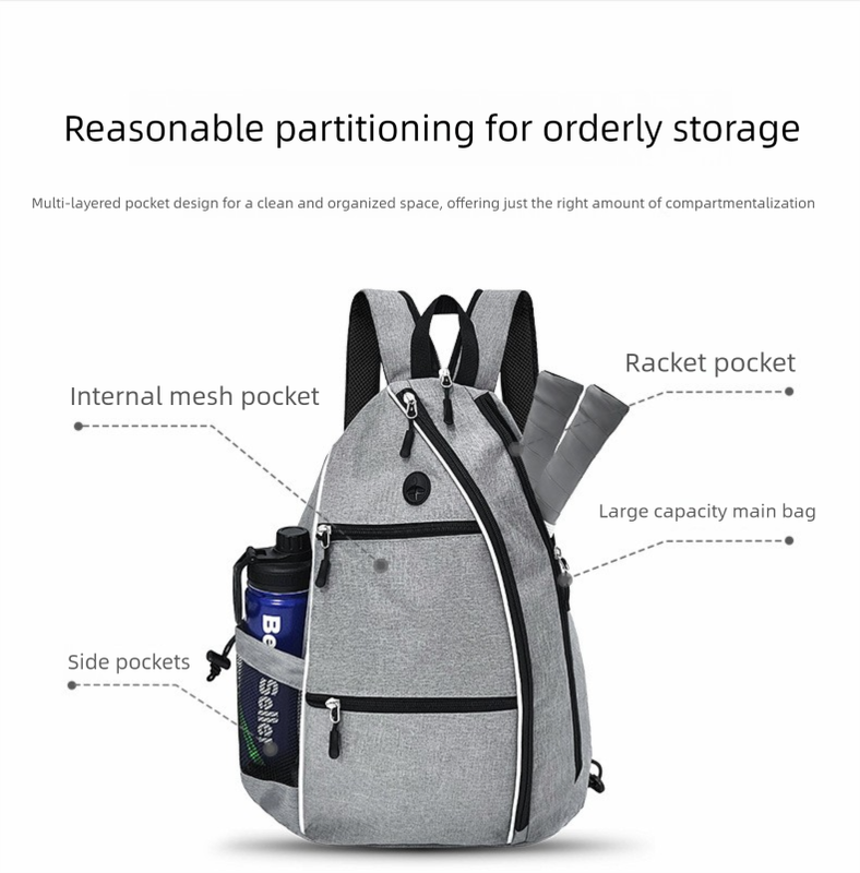 Blue Pickleball Multi-Sport Backpack – Oxford Fabric, Dual-Carry, Smart-Organized — image 4