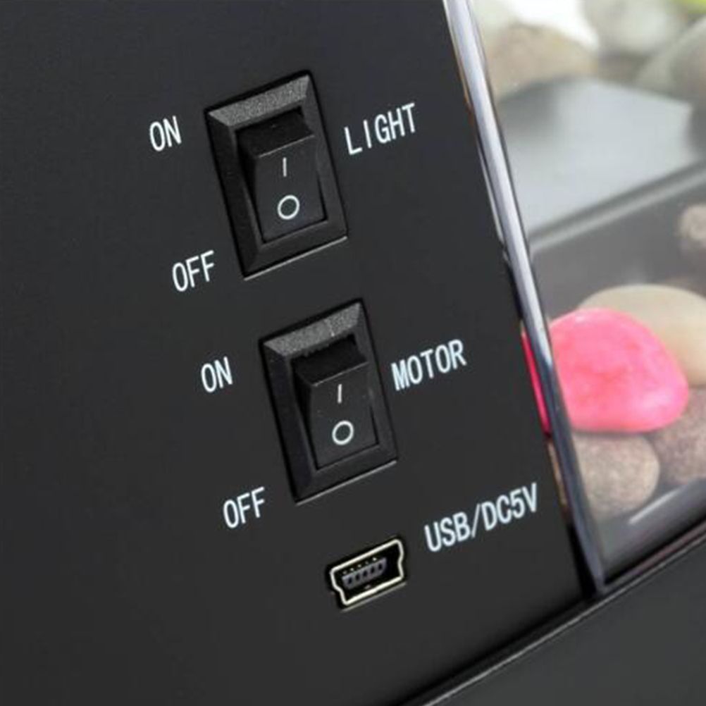 Multifunctional USB Mini Aquarium Fish Tank Aquarium with LED Lamp LCD Display Screen Clock Storage Box Fish Tank Aquarium — image 5