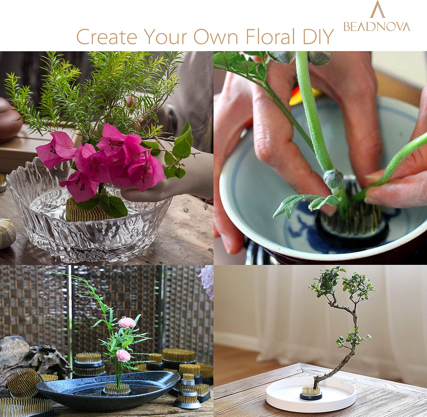 Flower Frog Ikebana Kenzan with Rubber Gasket Floral Frog for Arrangements Ikebana Vase (1.3 Inch/34mm, 1pcs) — image 5