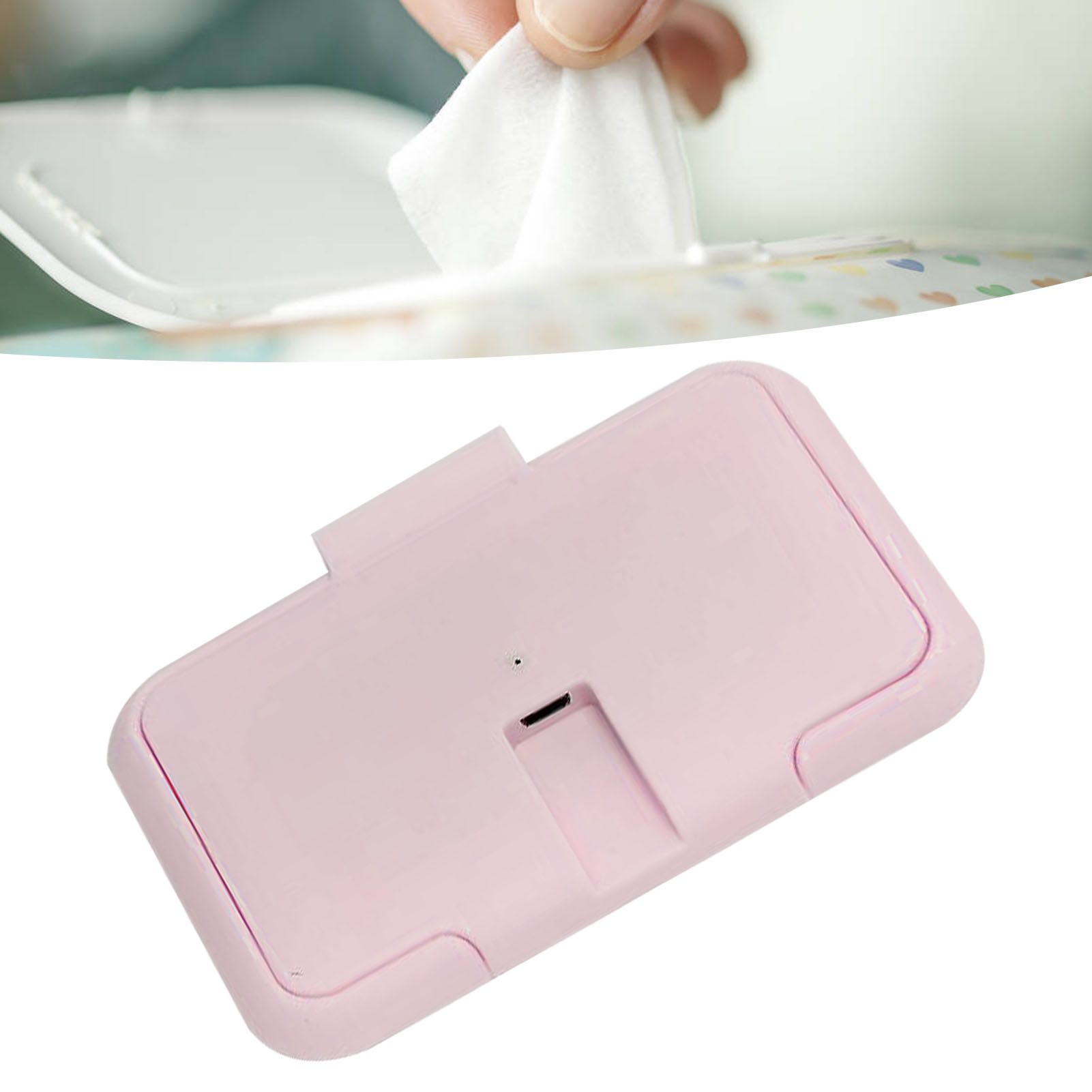 USB Wet Wipe Heater Constant Temperature Portable Baby Wipes Warmer for Household Car Outdoor Pink โ image 5