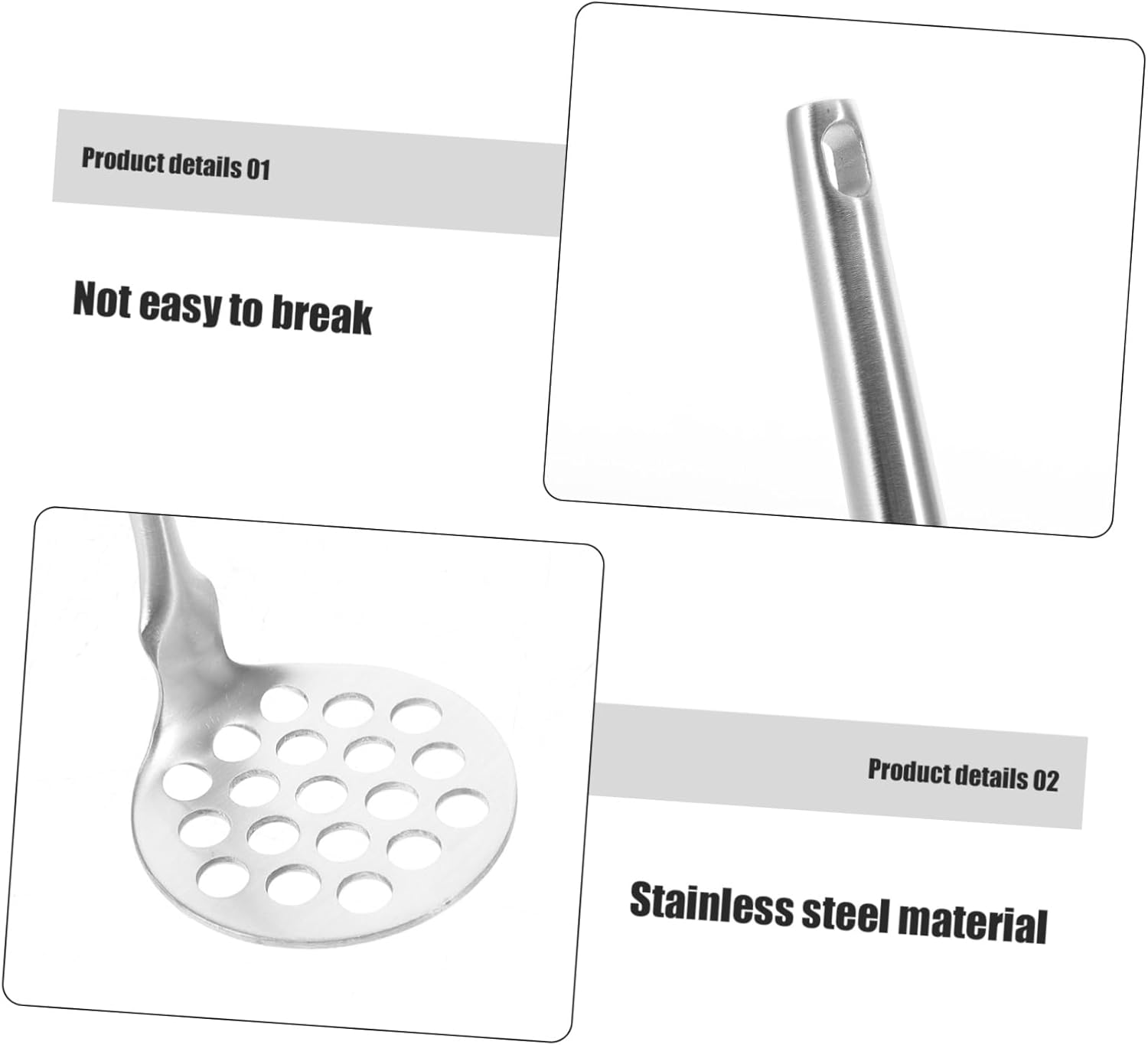 Robust Potato Masher for Vegetables & Fruit - Dishwasher Safe Kitchen Tool - Easy to Clean — image 3