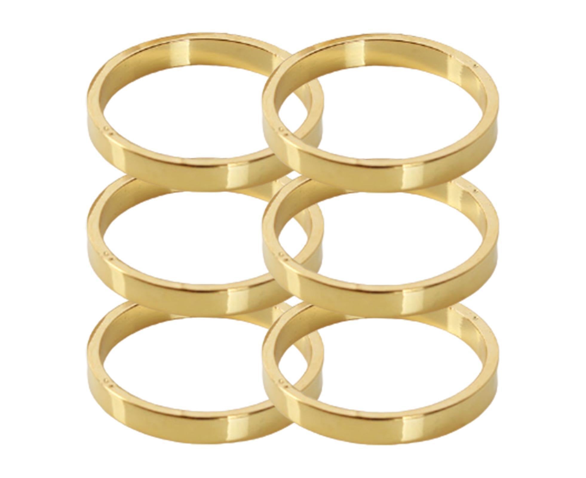 6Pcs Napkin Buckle Portable Easy to Clean Metal Buffet Table Setting Napkin Ring for Weddings-Golden — image 2