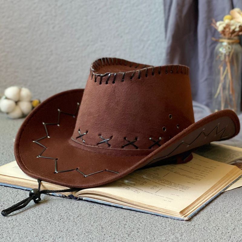 kids cowboy hat, western hat for children, sun protection hat kids, leather wide brim hat, boys girls party hat, outdoor hat Australia, performance hat kids