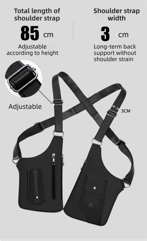 Army Green Multi-functional Expandable Men's Tactical Chest Rig Bag - Waterproof & Lightweight Retro Underarm Pack โ image 4