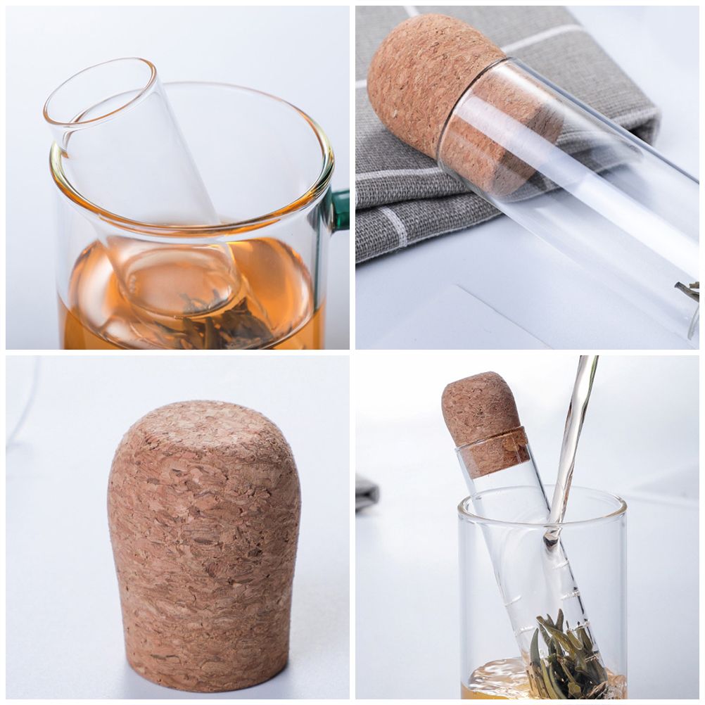 Tea Infuser Heat Resistant Glass Tea Strainer Transparent Tea Cup Strainer โ image 3