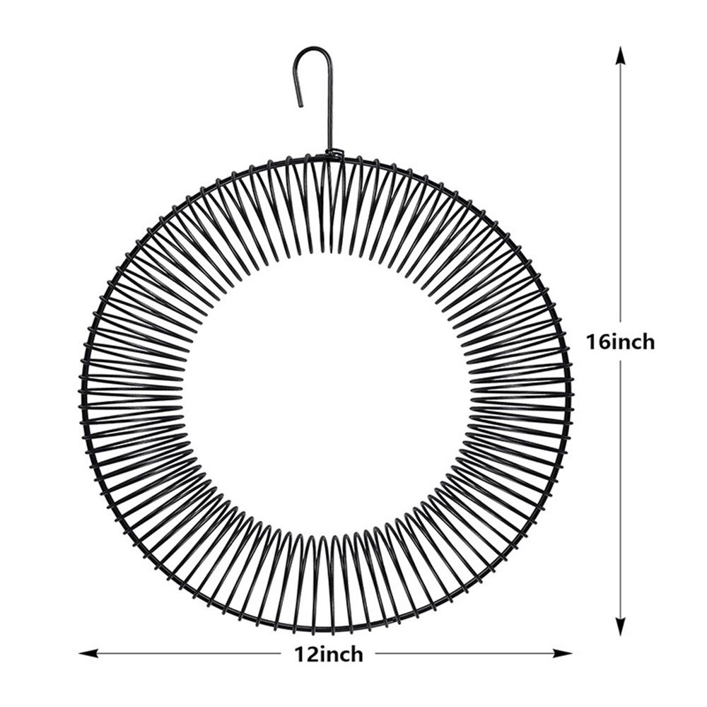 songbird Whole Peanut Black Wreath Feeder for Squirrels and Blue Jays Hanging Peanut Wreath Feeder, Round Metal Hanging Bird Feeder for Feeding Birds and — image 3