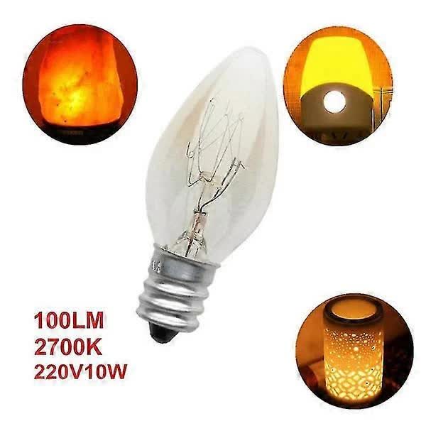 10W E12 C7 Filament Light Bulbs Warm White 10pcs 220-240V Compatible with Living Room Lamps — image 2