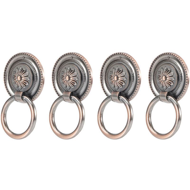 4 Pcs Antique Zinc Alloy Cabinet Door Handles Antique Bronze Hardware