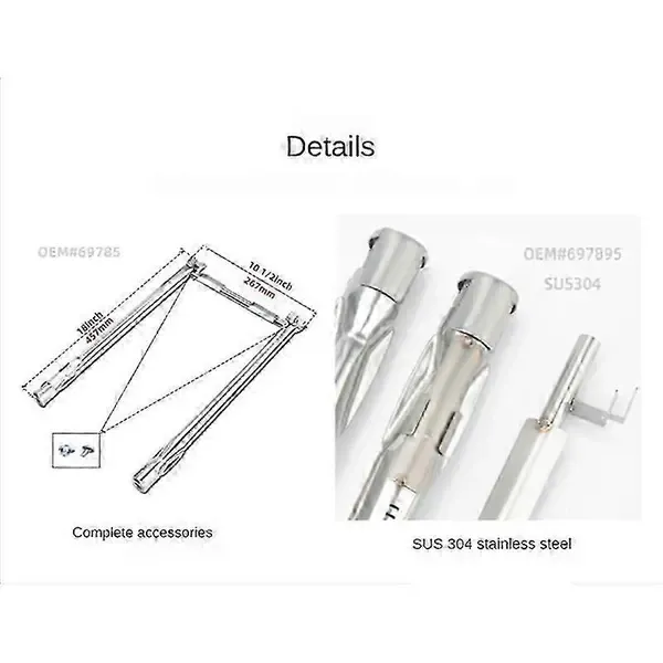 Grill Burner Tube Replacement Stainless Steel Even Heating for Weber Spirit E 210 E 220 S 210 S 220 Silver — image 4