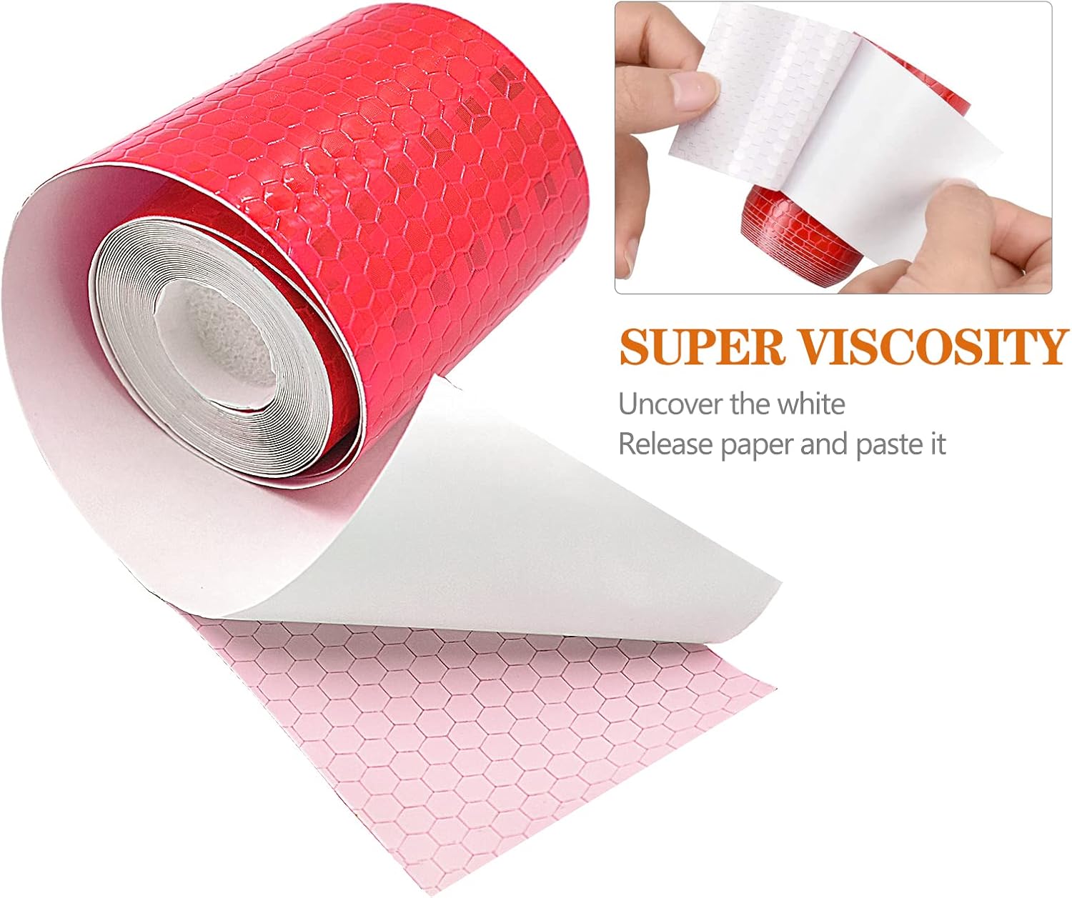 Reflective tape stickers - 3 rolls - White, yellow, red - Reflective tape - Safety warning strips - Traffic signs - Reflective signs - Stickers - 5 cm * 3 m — image 6