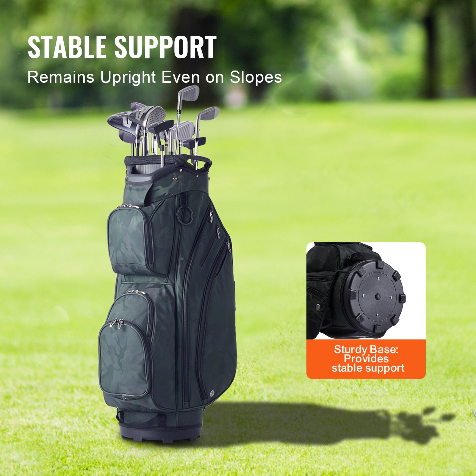 Golf Cart Bag with 14 Way Organizer Divider Top, 36” 11 Pockets Premium Nylon Cart Bag, Durable Golf Bags with Handles & Dust Cover & Detachable Straps for Men — image 6