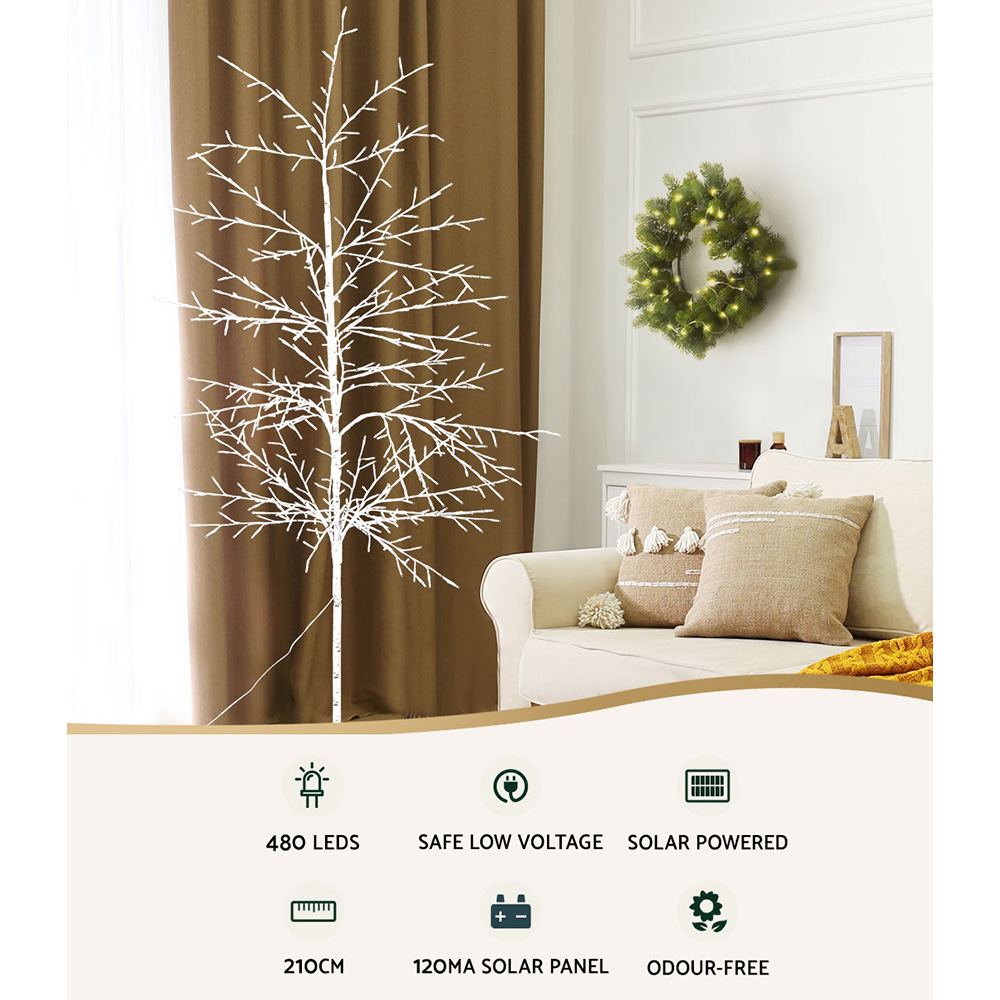 2.1M Christmas Tree 480 LED Solar Jingle Jollys — image 3