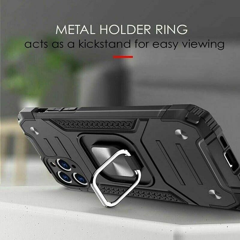 Shockproof Ring Case For iPhone 14 Plus Blue/Black/Red - Blue — image 4