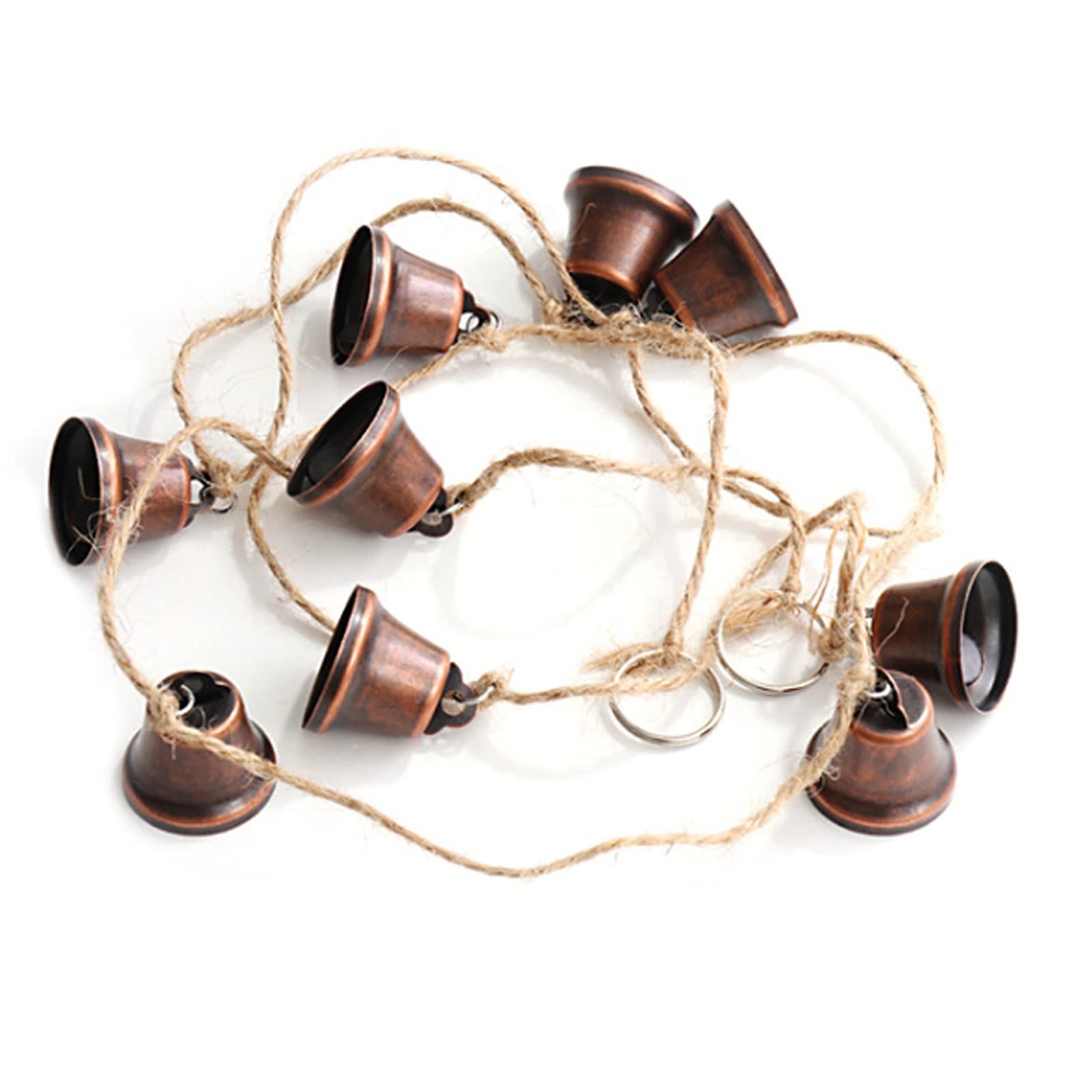 Vintage Jingle Bells Hanging String, Antique Bronze Iron Bells Decorative Hanging Bells Wind Chimes Bell Decoration Gifts for Home