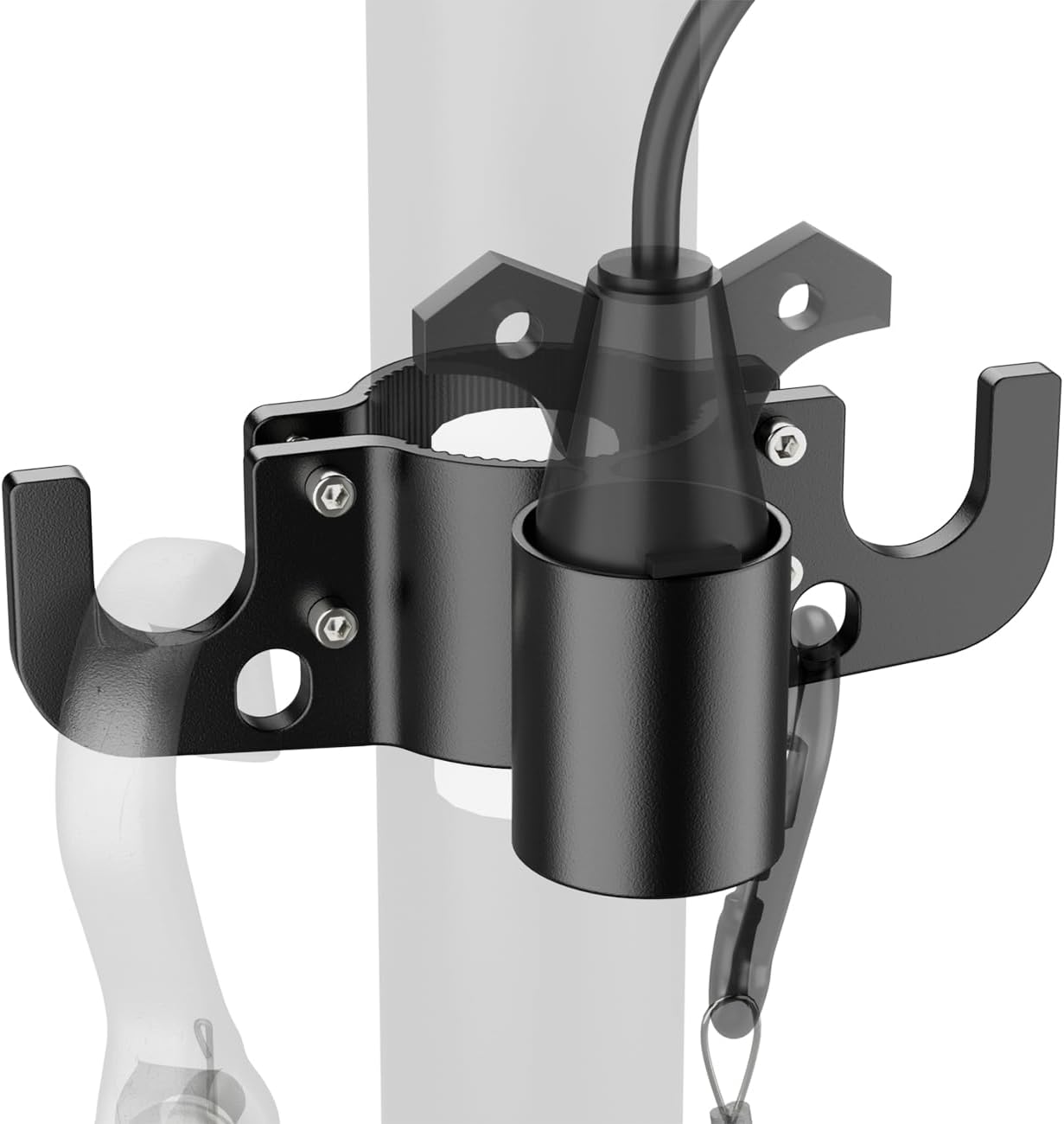 Aluminum Trailer Towing Chain Organizer with 7-Way Plug Holder- Heavy-Duty RV Tongue Jack Accessories