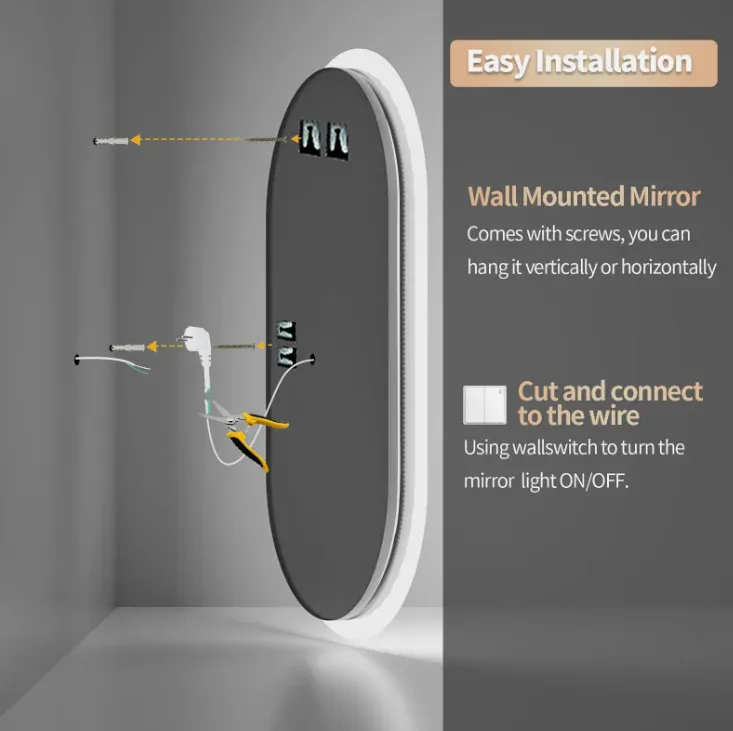 Interior Ave - 60 x 120cm Oval Frameless LED Bathroom Mirror โ image 4