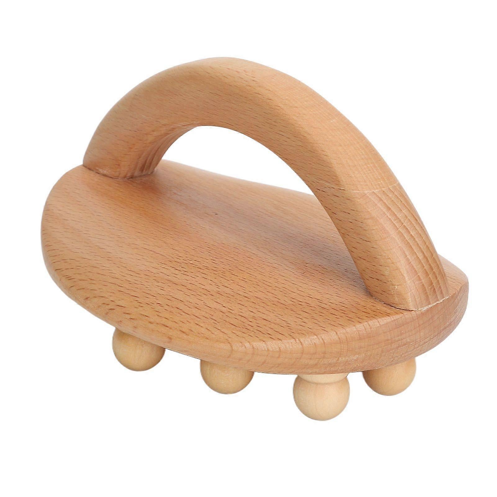 Wooden Body Massage Brush with Beads, Muscle Relaxation Meridian Guasha Tool
