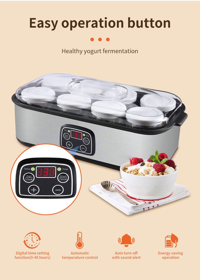 Eight-cup home yogurt maker, homemade with no additives, enjoy healthy deliciousness and freedom — image 6