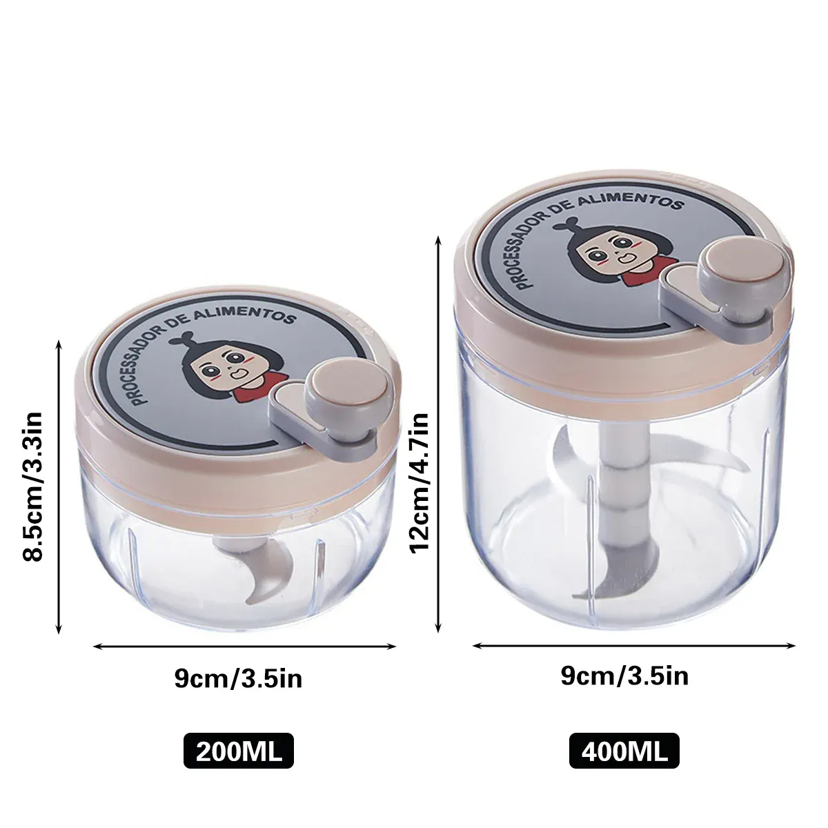 Manual Garlic Masher Hand Pull Stirrer Kitchen Tool Garlic Crusher Grinder Use - 400ml โ image 4