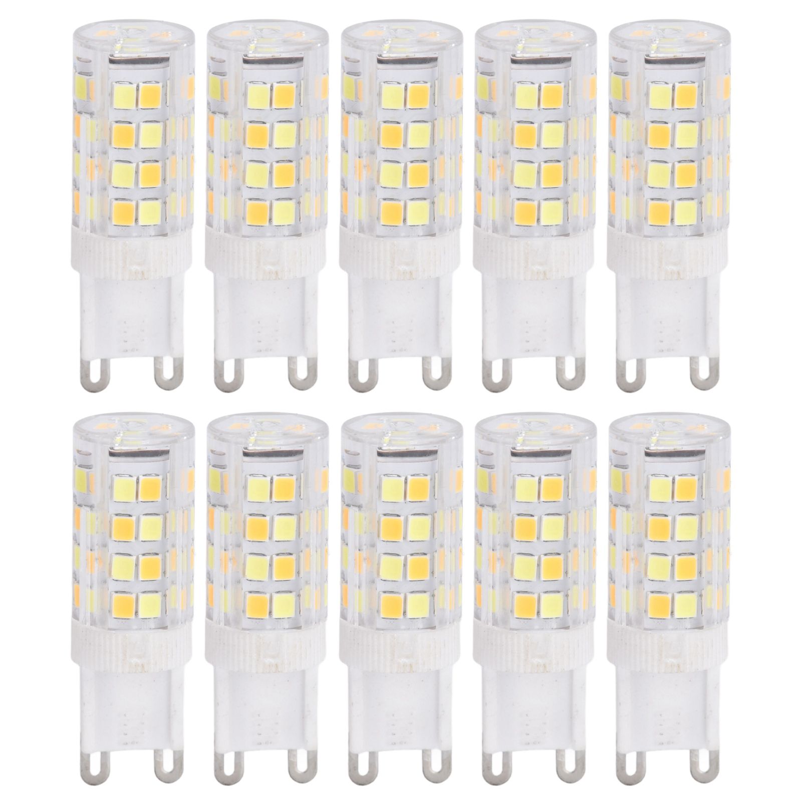 10PCS G9 220V LED Lamp Dimmable Ceramic LED Bulb Replace Halogen Lamp for ChandelierG9 5W 52LED