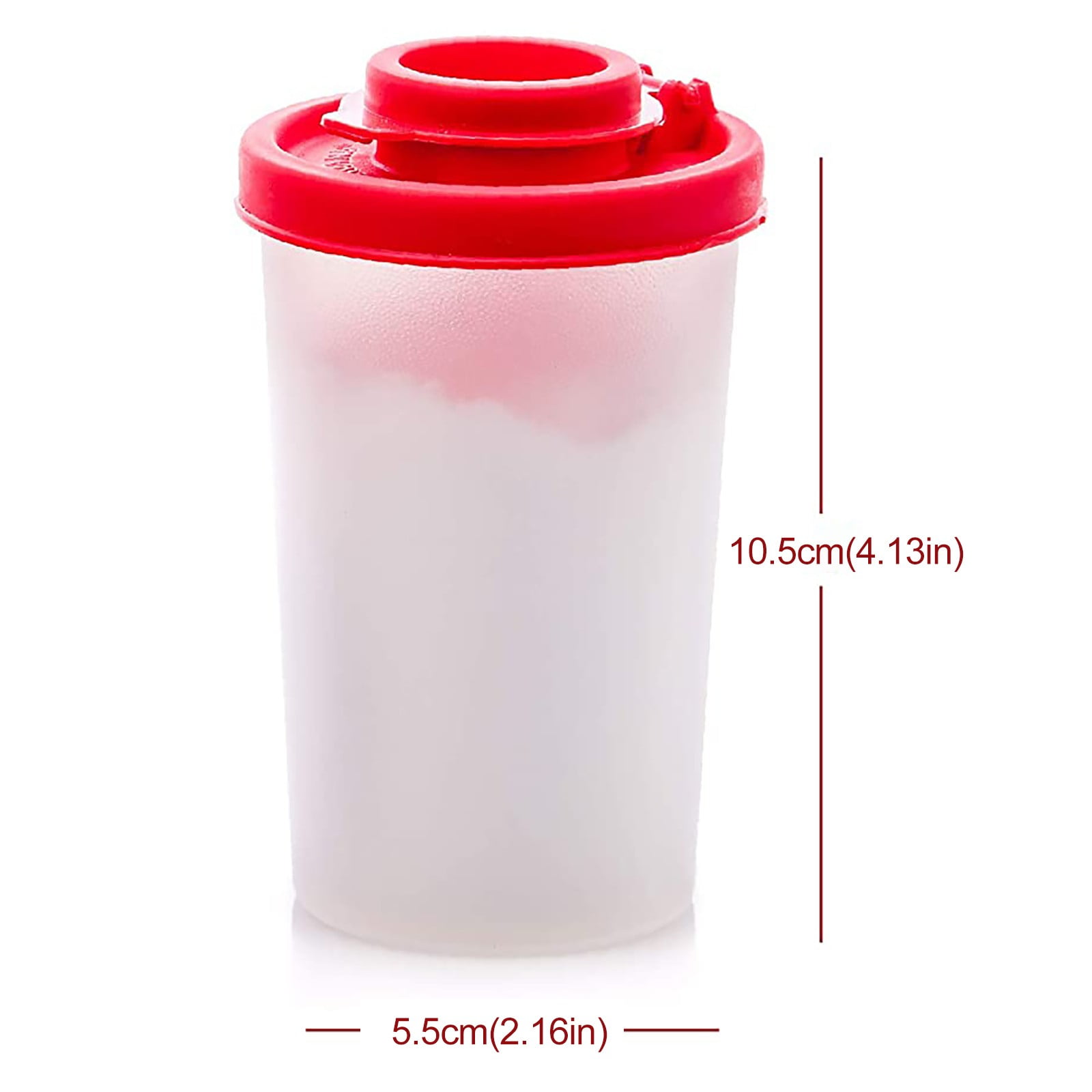 4 Pieces Salt And Pepper Shakers Moisture Proof, Plastic Salt Shakers, Salt Shaker To Go Camping Picnic Outdoors Kitchen Lunch Boxes, Red โ image 6