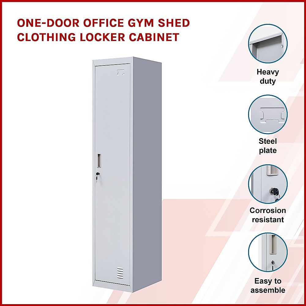 One-Door Office Gym Shed Clothing Locker Cabinet — image 5
