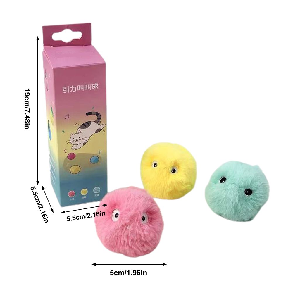 Plush Catnip Ball Cat Toy Lifelike Animal Chirping Sounds Interactive Cat Toys Soft Fluffy Plush Cat Ball Toys β image 2