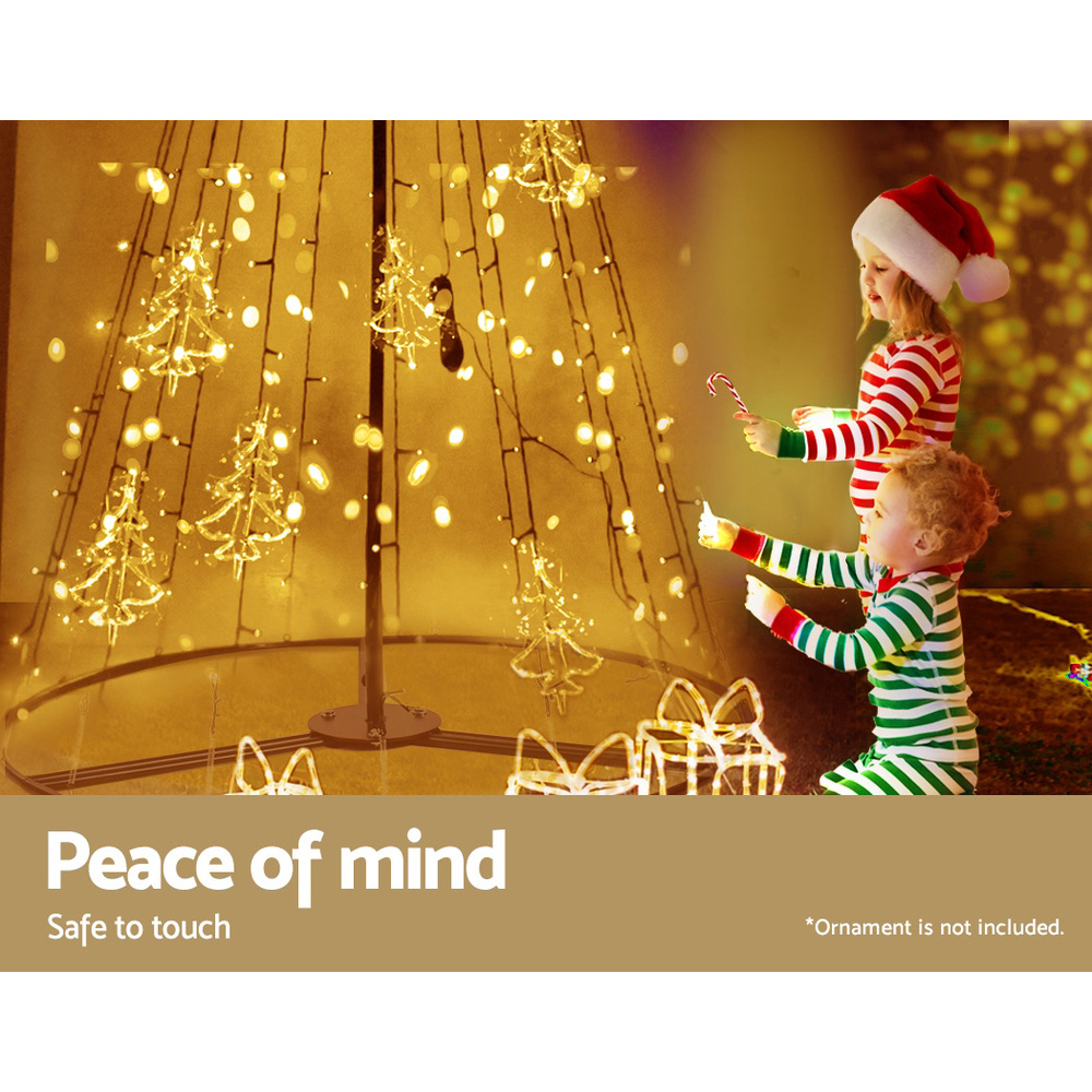 2.1M Christmas Tree LED Solar Warm Jingle Jollys — image 5