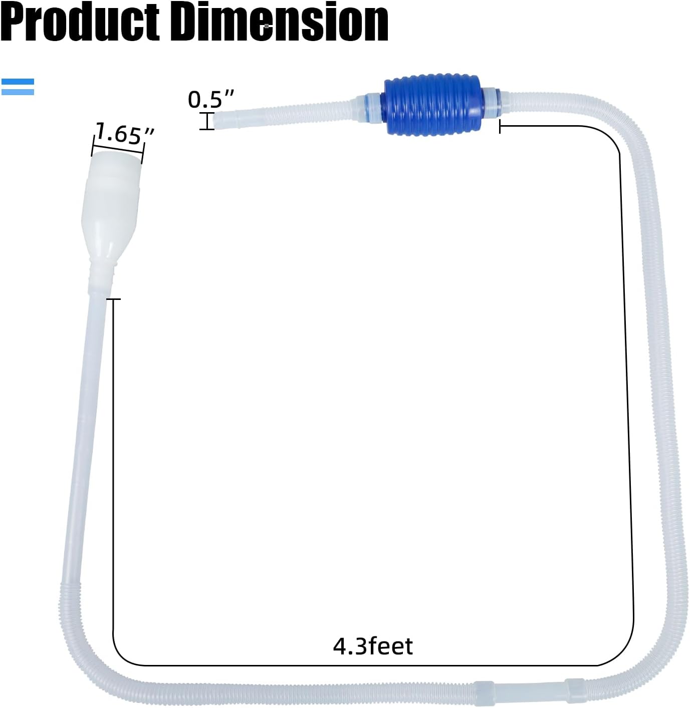 Aquarium Vacuum Siphon, Fish Tank Water Changer, Gravel Cleaner, Hand Pump โ image 2