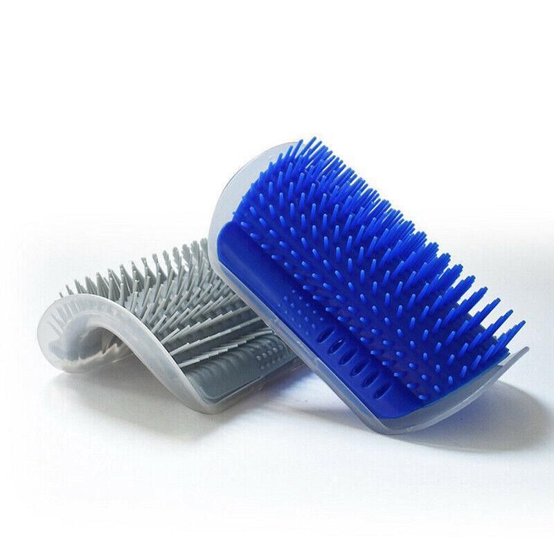 Pet Cat Self Massage Brush Comb Scratcher Wall Corner Self Groomer Grooming Toys - Grey โ image 5