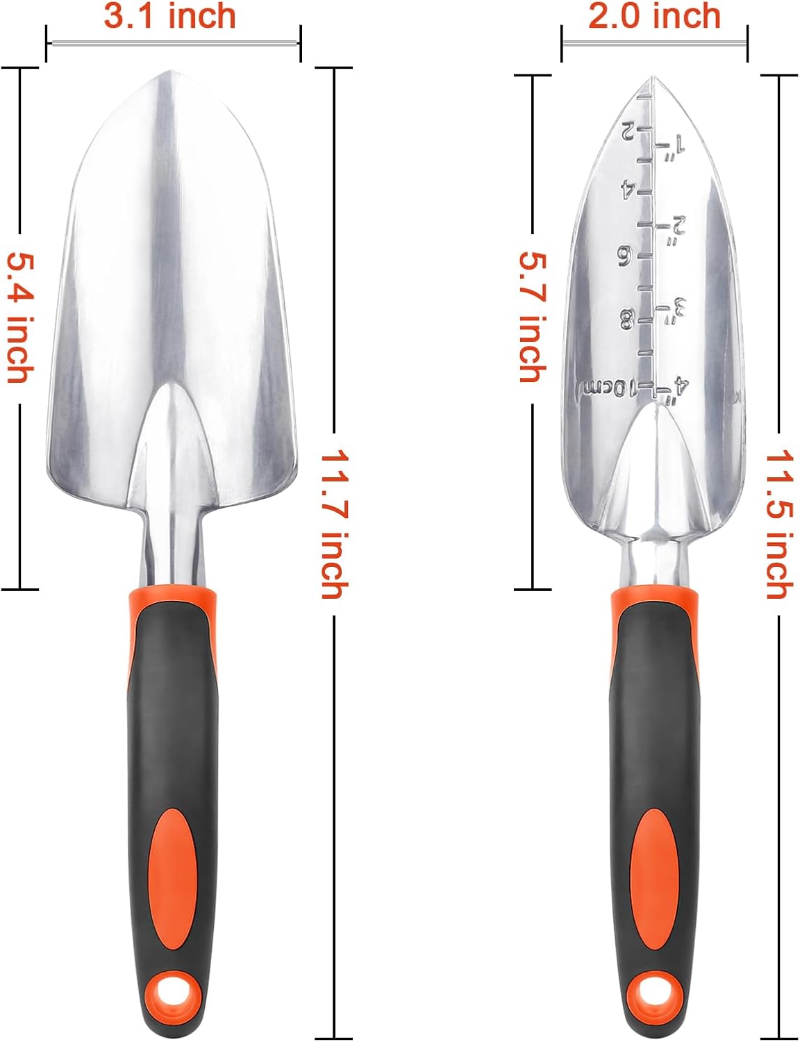 Garden Shovel Garden Hand Trowel, Heavy Duty Hand Shovel with Ergonomic Handle Garden Shovel Trowel + Garden Tool Set, 2 Pack Heavy Duty Gardening Tools Set — image 6