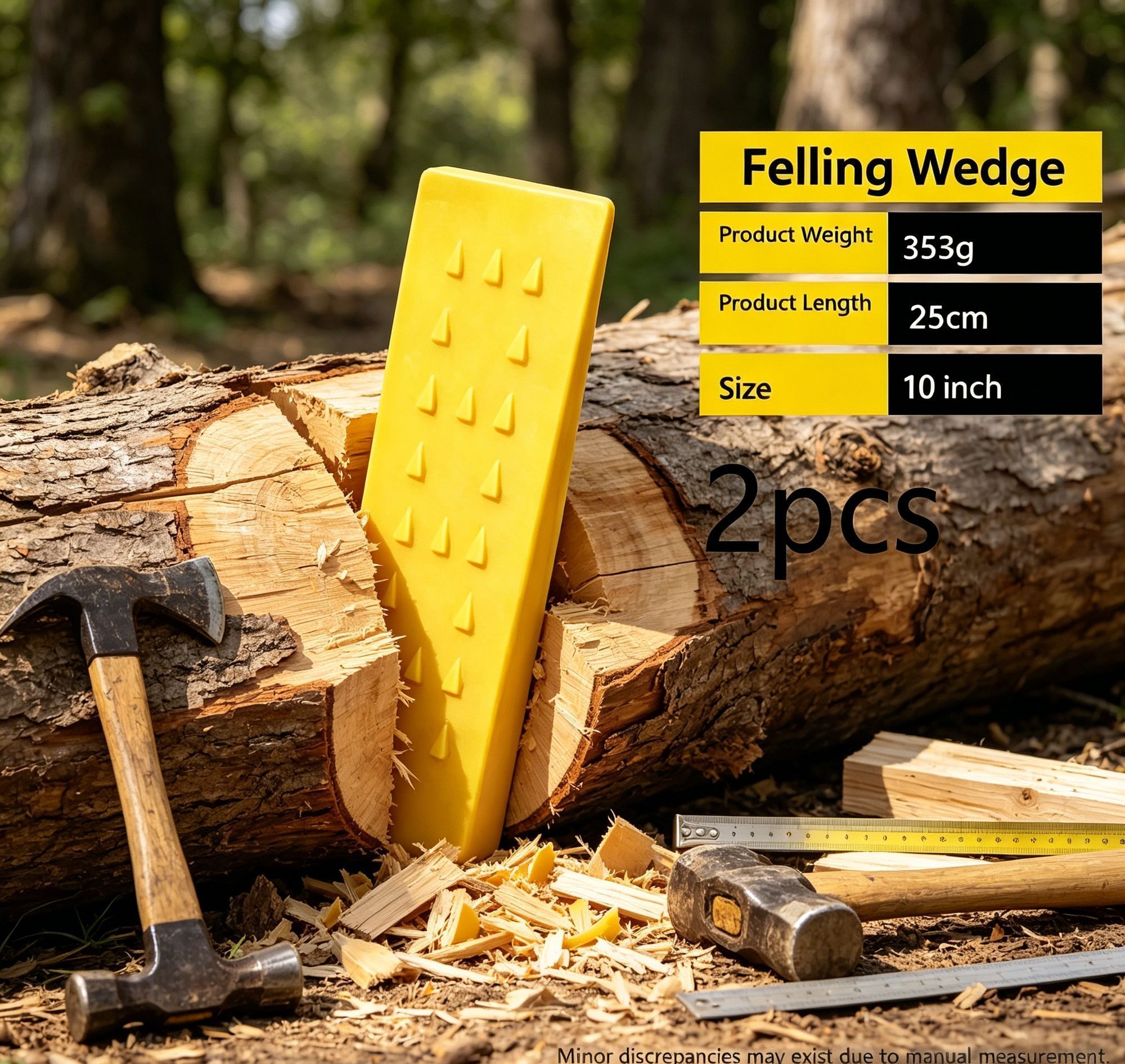5/8/10 Inch Complete Tree Felling Wedge Set 6Pcs Plastic Garden Timber Tools — image 4