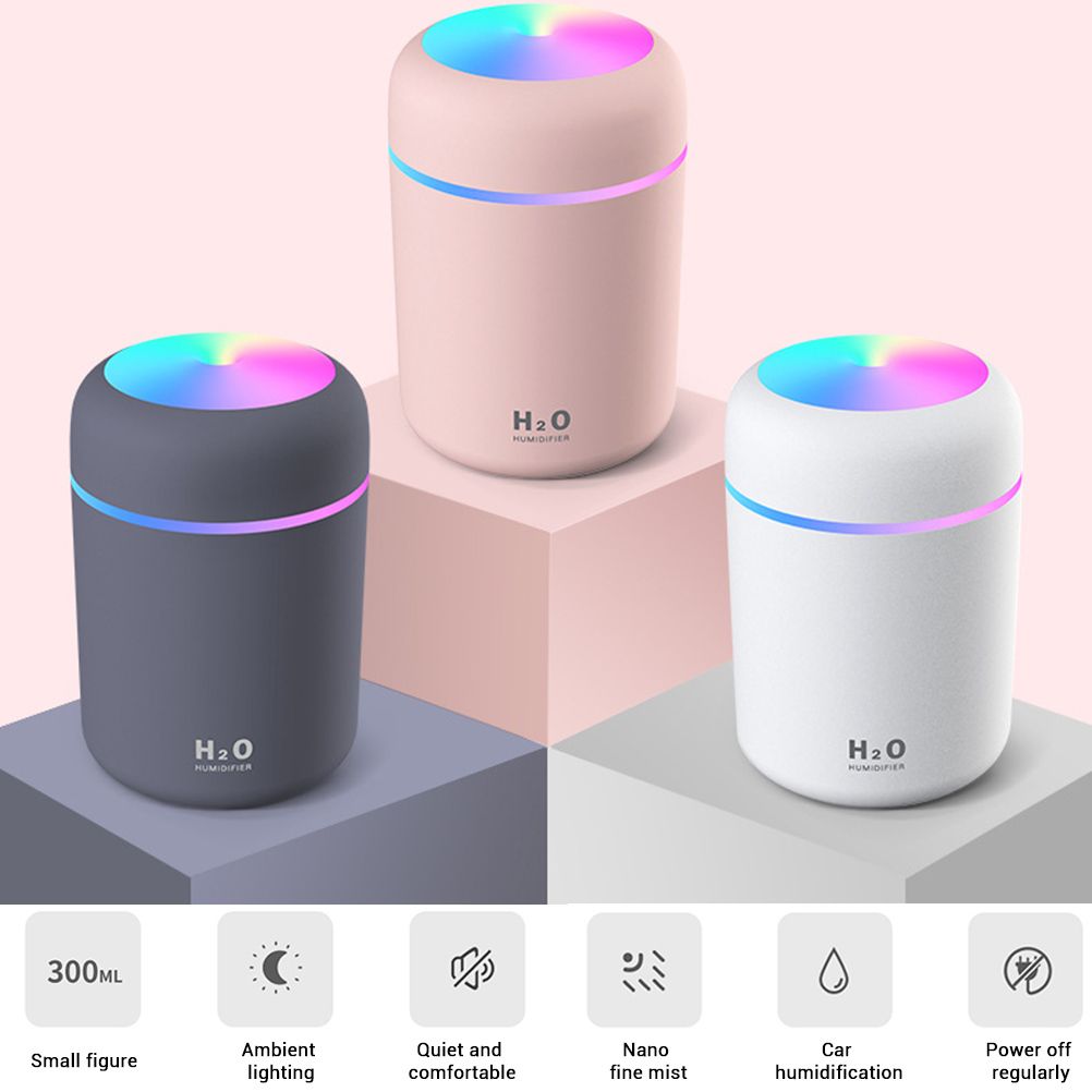 300ML Mini USB Humidifier with Night Light Mist Humidifier Air Humidifier For Room Office Desk — image 4