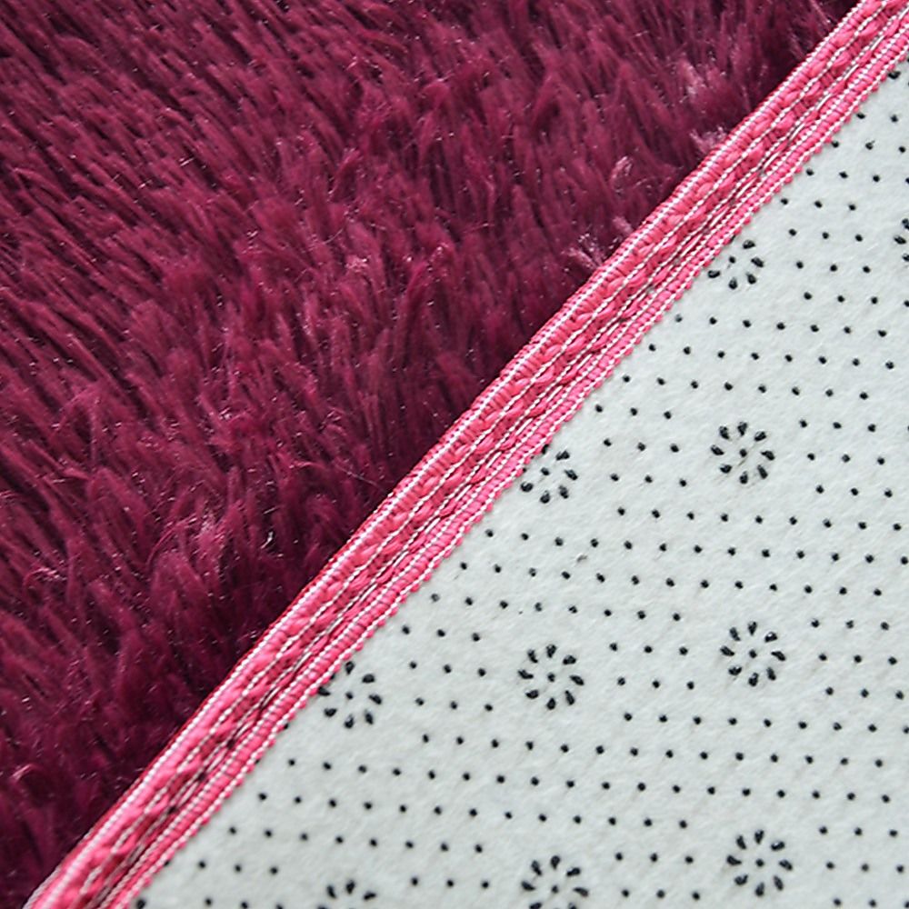 230x160cm Floor Rugs Large Shaggy Rug Area Carpet Bedroom Living Room Mat - Burgundy โ image 7