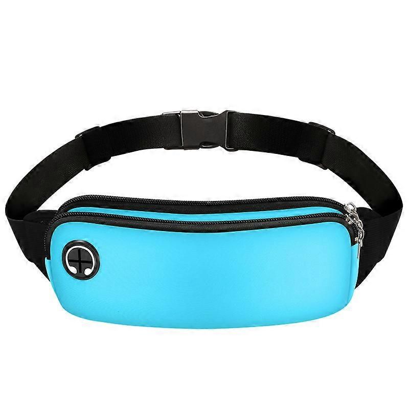Sports Waist Bag Running Belt Bag Adjustable Phone Holder Fanny Pack for Men Women Gym Cycling Hiking - Sky Blue