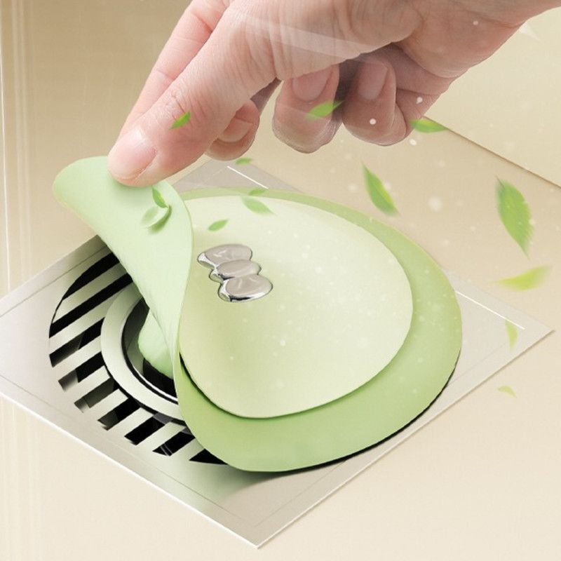 UFO-Style Press-Type Floor Drain Odor-Proof Cover with Silicone Sewer Anti-Odor Filter Stopper—Green — image 2