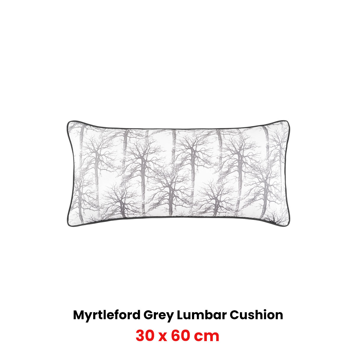 Bianca Myrtleford Grey Lumbar Oblong Filled Cushion 30 × 60cm — image 2