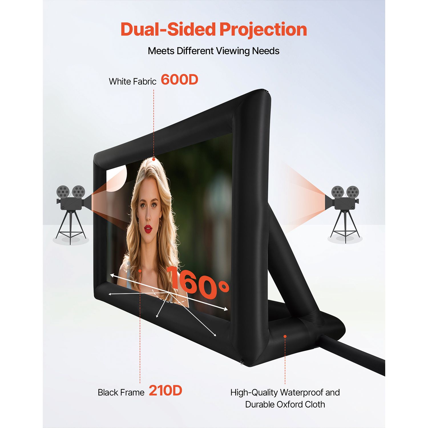16 ft Inflatable Movie Screen 16:9 600D Movie Projector with Portable Bag โ image 4