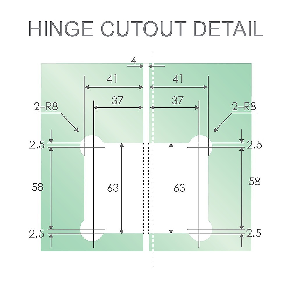 135 Degree Glass to Glass Stainless steel Square Shower Hinge in Gunmetal — image 6