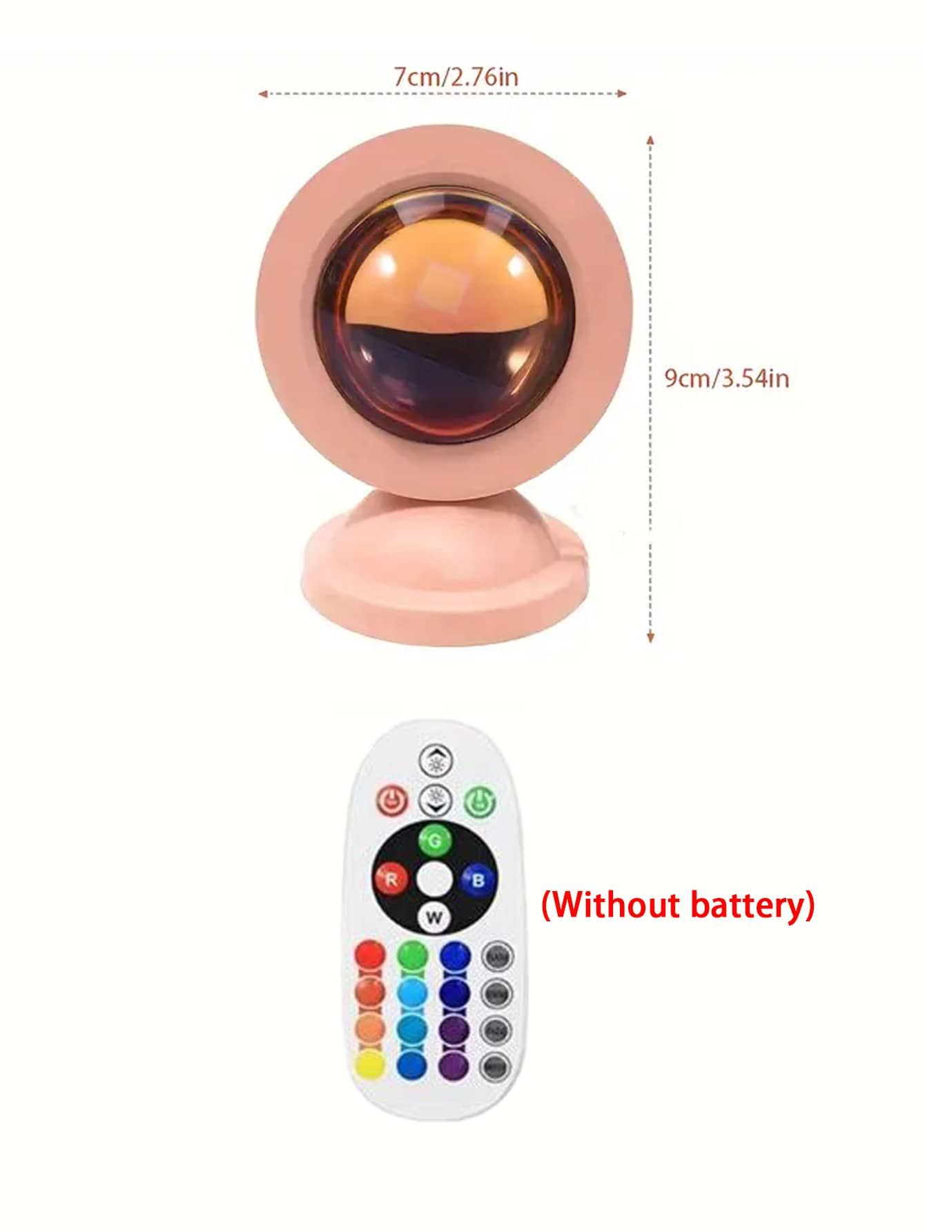 1PC Sunset Desk Lamp – 16 Color Sunset Projection Lamp with Remote, Romantic Rainbow Night Light, Gift for Mom&Girlfriend, Bedroom Decor(Pink) — image 2