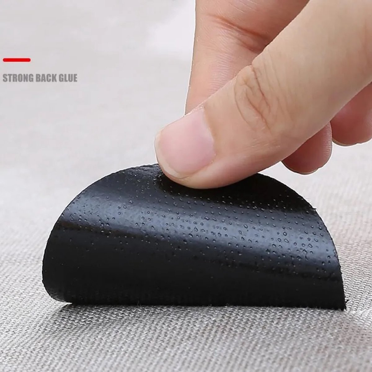 10 Pairs Self-Adhesive Double-Sided Hook and Loop Tape with Anti-Slip | Velcro | Self-Adhesive Pads | 6 CM Diameter | Carpet Tape | Furniture Tape | Black — image 5