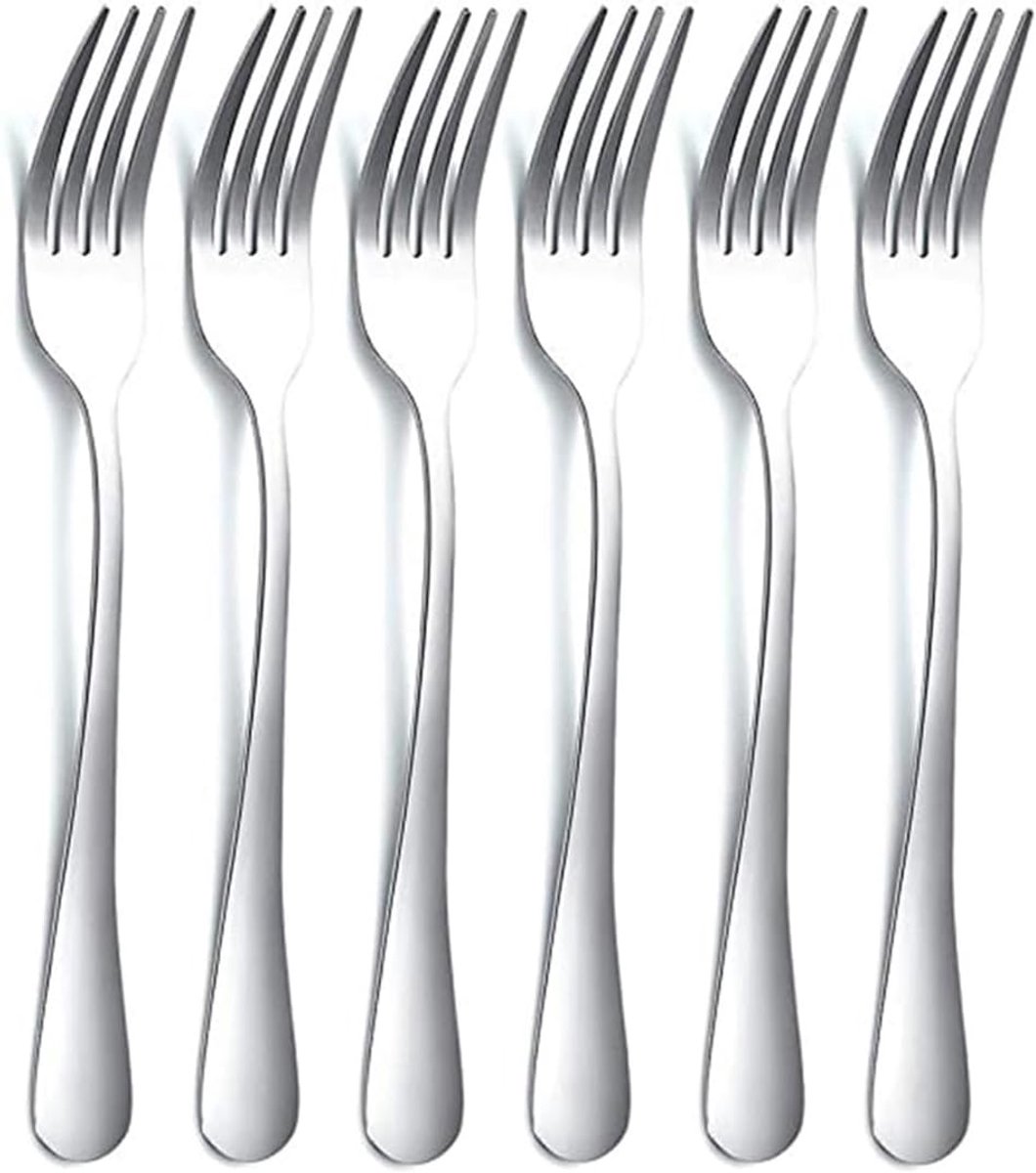 Cutlery Forks - 6 pieces - Stainless steel cutlery forks - Cutlery set - Suitable for Western dishes, desserts and coffee