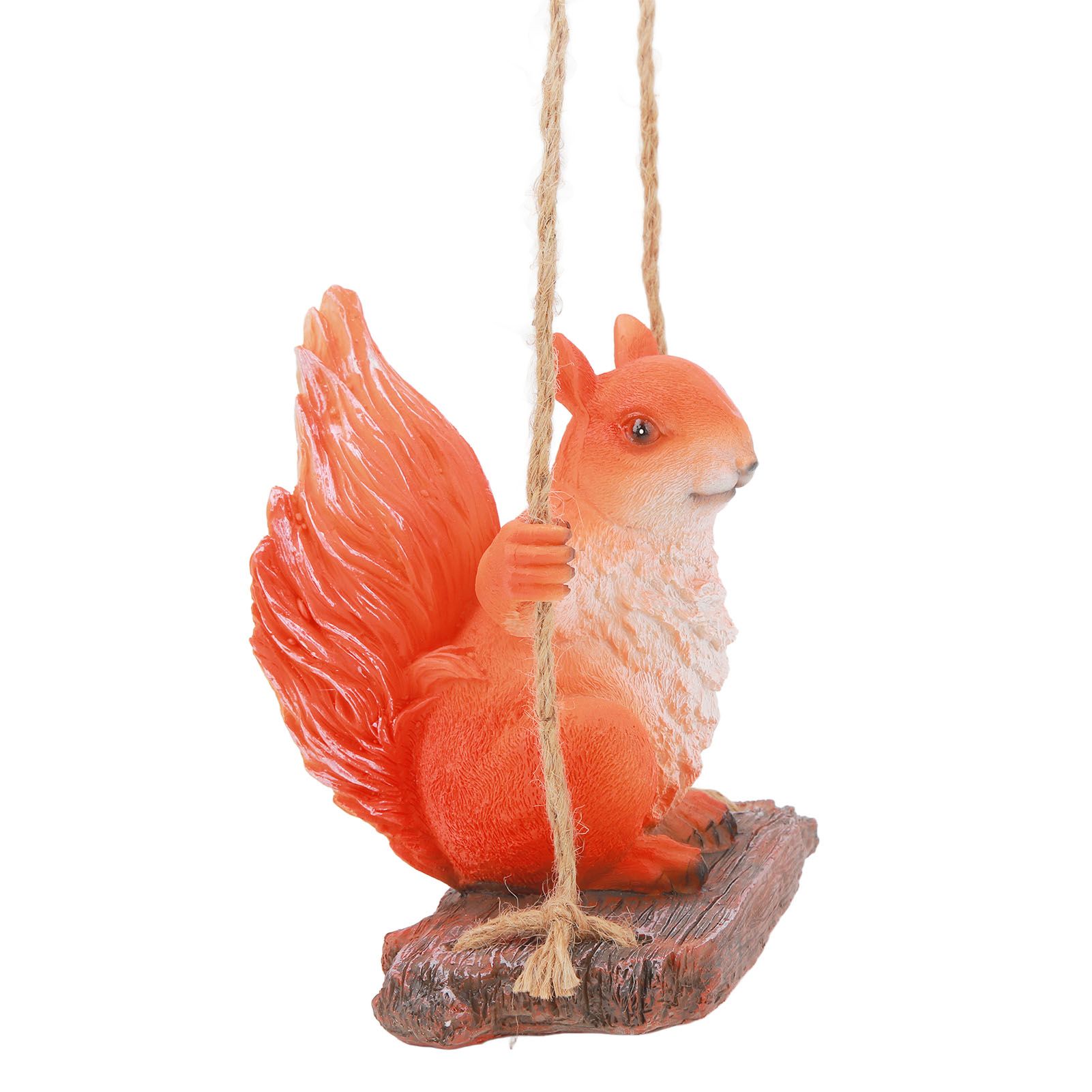 Hanging Squirrel Statues Garden Decor Cute Swing Squirrel Sculpture Outdoor Patio Ornament Animal Resin Figurine Red Brown โ image 3